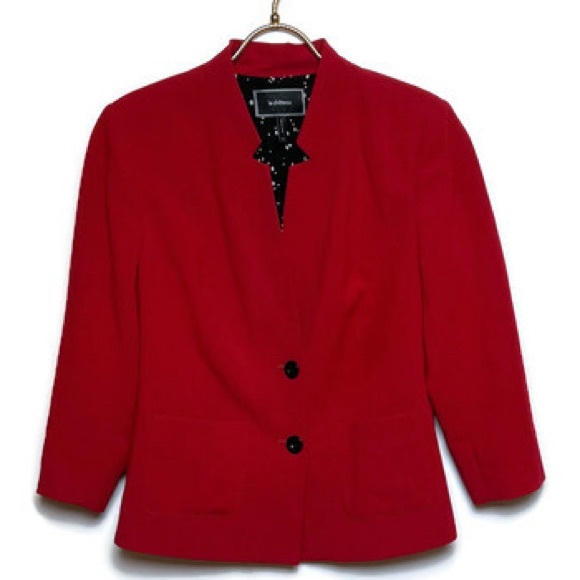 Le Chateau Red Lined Blazer Size Large - Picture 1 of 6